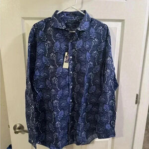 Daniel Cremieux Paisley Blue Button-Down Shirt